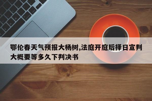 鄂伦春天气预报大杨树,法庭开庭后择日宣判大概要等多久下判决书 第1张